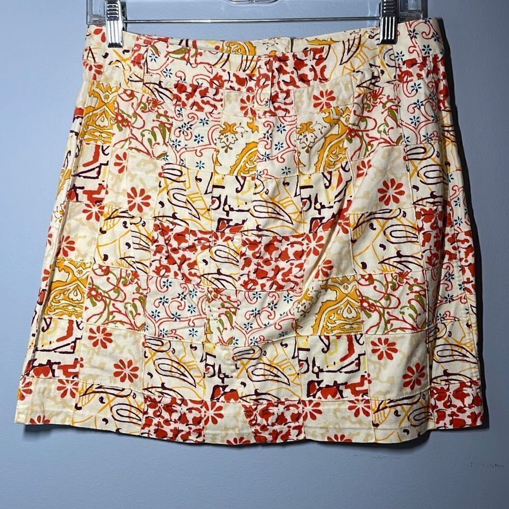 J. Crew Boho Patchwork Mini Skirt Size 4 - image 4